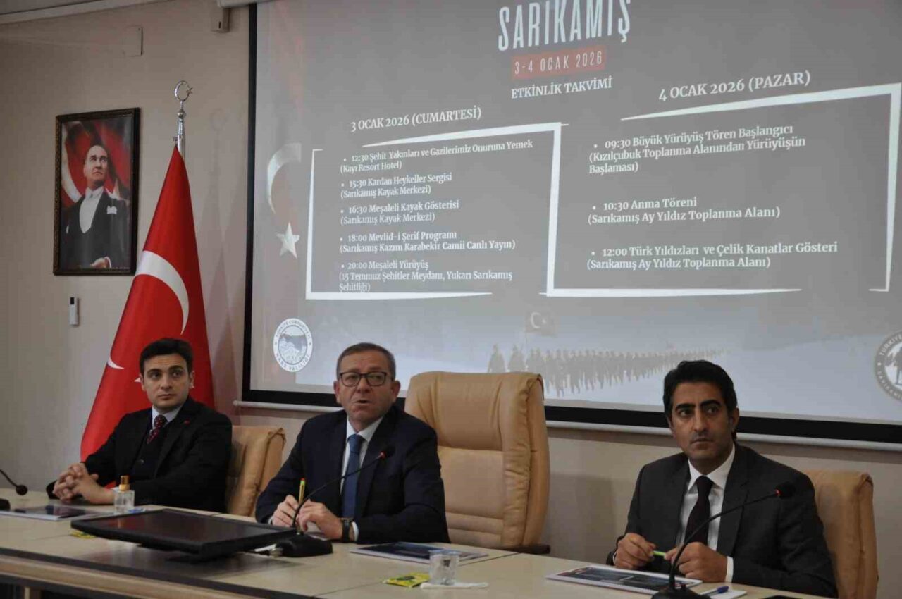 Sarıkamış Şehitleri İçin Anma Etkinlikleri 3-4 Ocak 2026’da Gerçekleşecek Sarıkamış Şehitleri, 3-4 Ocak 2026 tarihlerinde gerçekleştirilecek etkinliklerle anılacak. Vali