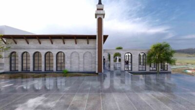 Melikgazi Belediyesi, Selçuklu Mahallesi'nde inşa edilen Hayrat Cami'nin çevre düzenlemesini