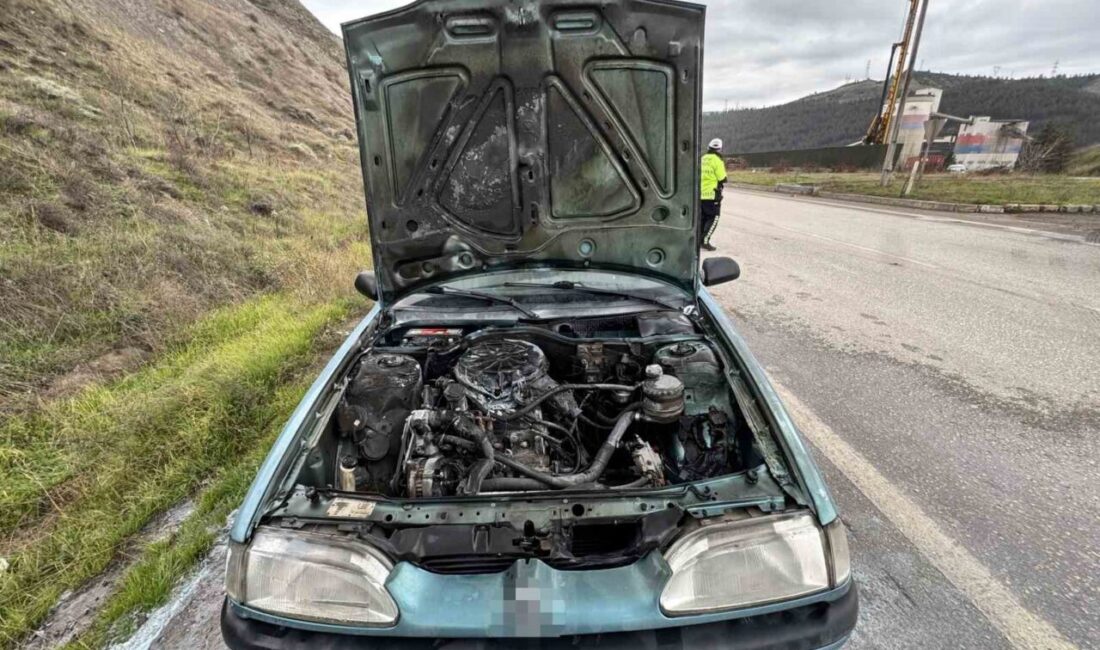 Karabük-Eskipazar kara yolunda Ali E.’nin kullandığı bir otomobilin motor kısmında