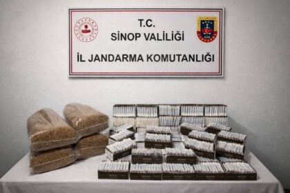 Sinop’ta Jandarma Ekiplerinden Sigara Kaçakçılığına Yönelik Operasyon: 20 Kilogram Tütün ve 10 Bin Makaron Ele Geçirildi