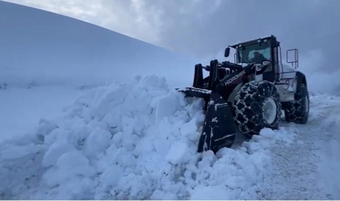 Şırnak'ta kışın etkisiyle kar kalınlığı 2 metreyi geçti. Beytüşşebap ilçesinde,