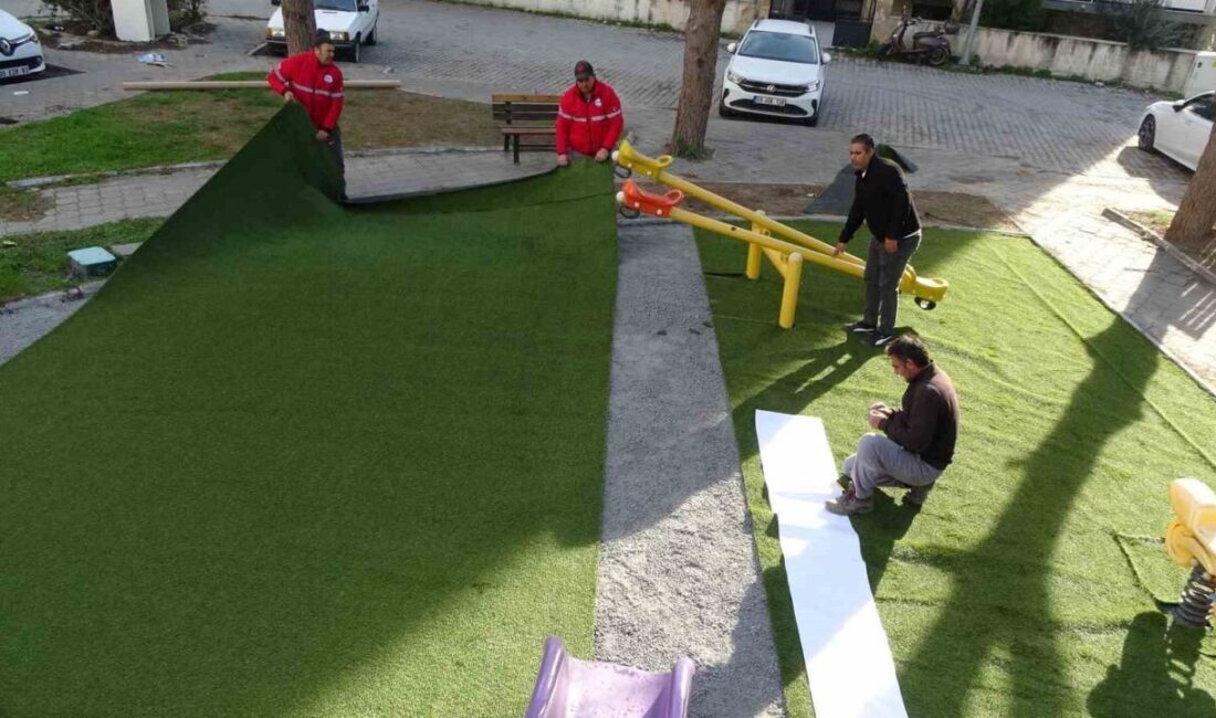 Söke Belediyesi, Yenicami Mahallesi'ndeki Şehit Mehmet Kaya Çergin Parkı'nı yenileyerek