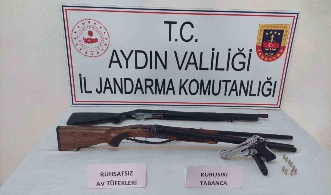 Aydın’ın Sultanhisar Mahallesi'nde jandarma, ruhsatsız silah ve mühimmatlara yönelik operasyonda