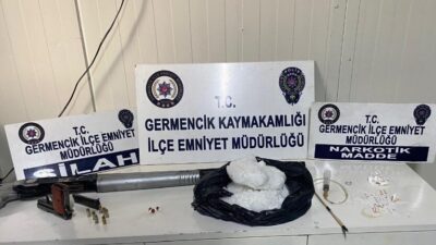 Aydın'ın Germencik ilçesinde M.Y. isimli şahsın evinde yapılan aramada 2