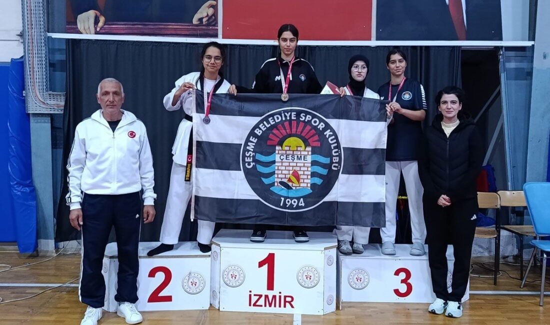 Buca’daki Okullararası Taekwondo İl Seçmeleri’nde Çeşme Belediyesporlu sporcular üstün başarı