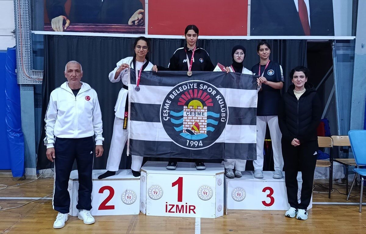 Buca’daki Okullararası Taekwondo İl Seçmeleri’nde Çeşme Belediyesporlu sporcular üstün başarı