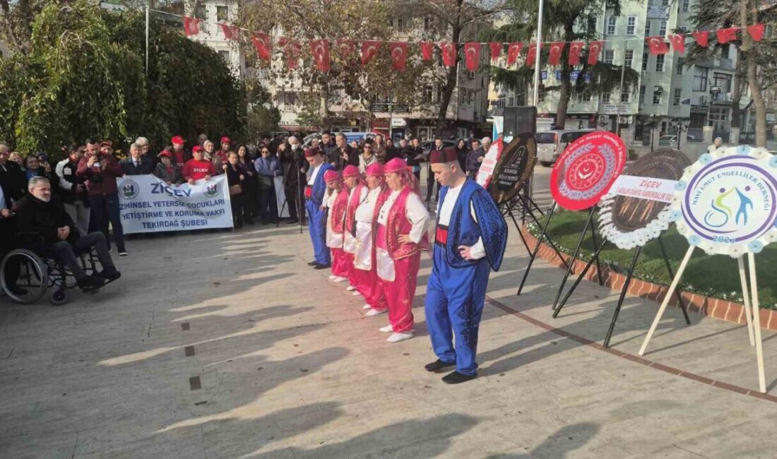 Tekirdağ'ın Süleymanpaşa ilçesinde 3 Aralık Engelliler Günü için düzenlenen törende,