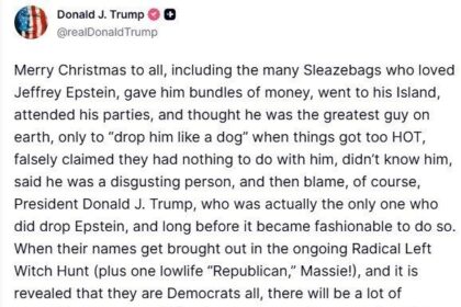 Trump’tan Epstein tartışmalarına yönelik “cadı avı” suçlaması ve tehditkar mesajlar