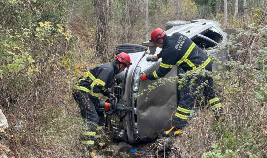 Bilecik'te Sabahattin İ. yönetimindeki hafif ticari araç, frenlerinin tutmaması sonucu