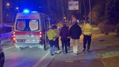 Kayseri’nin Melikgazi ilçesinde, trafik uygulamasına uymayan M.K., aracını kullanarak bir