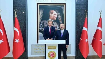 Eskişehir Valisi Hüseyin Aksoy, Belçika'nın Ankara Büyükelçisi Hendrik Van de