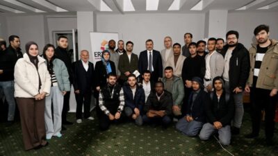 Erzurum Valisi Mustafa Çiftçi, Uluslararası Öğrenci Derneği Başkanı Ertan Halit