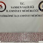 Vezirköprü’de 2 bin 916 sentetik ecza ele geçirilen 3 şüpheliye adli işlem yapıldı.