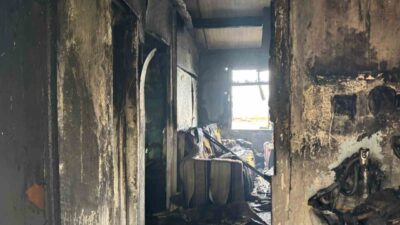 Kocaeli'nin Dilovası ilçesinde prefabrik bir evde çıkan yangında 63 yaşındaki