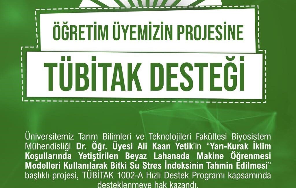 Niğde Ömer Halisdemir Üniversitesi'nde Dr. Ali Kaan Yetik’in yürüttüğü proje,