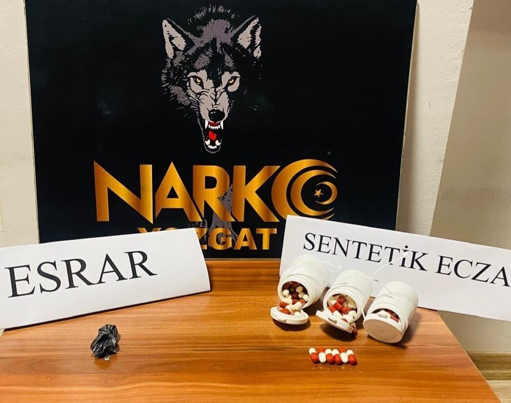 Yerköy'de emniyet güçlerinin gerçekleştirdiği operasyonla birlikte üç şahıs üzerinde ve