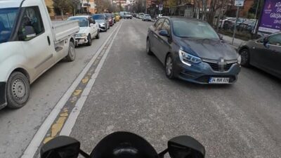 Eskişehir'de, trafik sıkışıklığından kaçmak isteyen 34 MUK 029 plakalı araç
