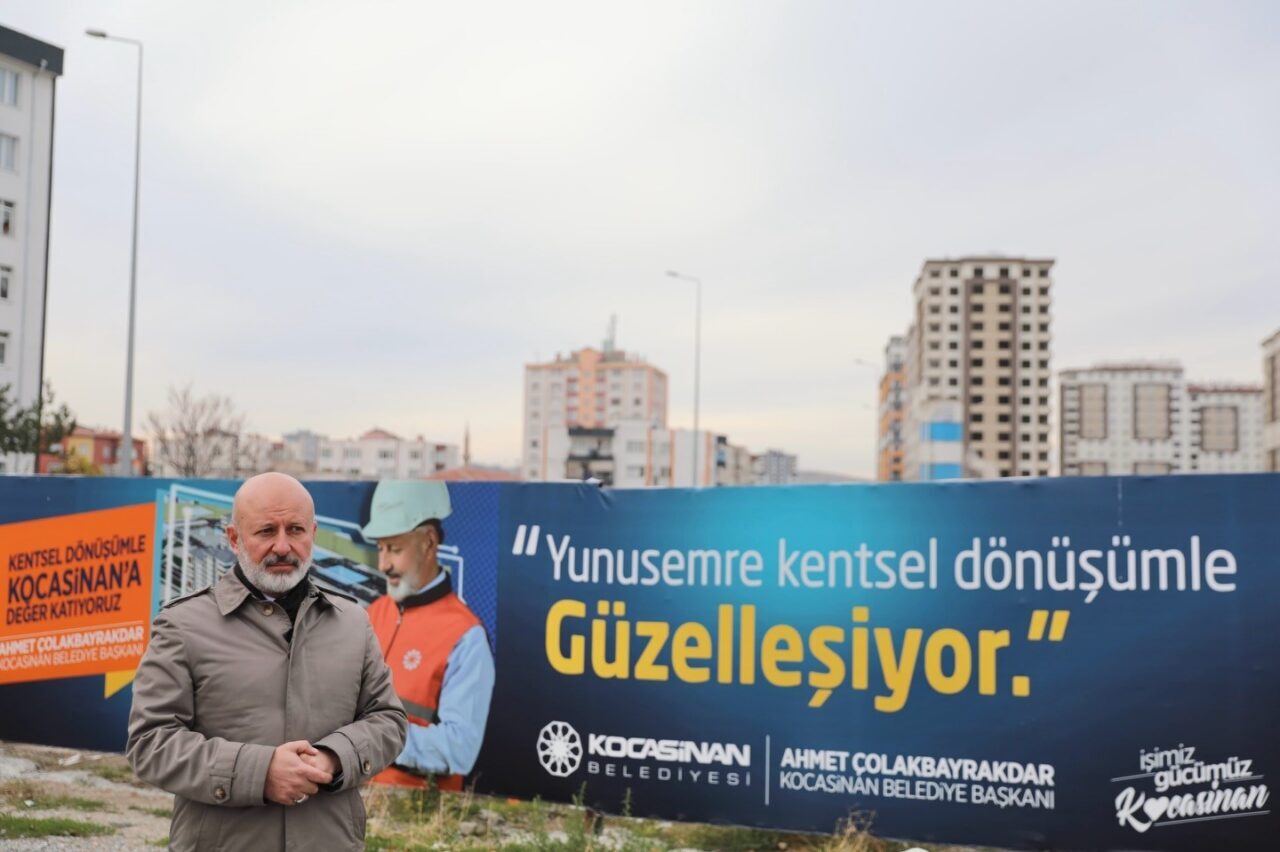 Kocasinan Belediye Başkanı Ahmet Çolakbayrakdar, Yunusemre Mahallesi'nde kentsel dönüşümün tamamlandığını