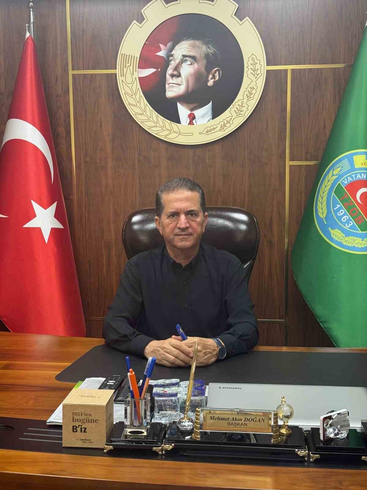 Adana Yüreğir Ziraat Odası Başkanı Mehmet Akın Doğan, tarım sektöründeki