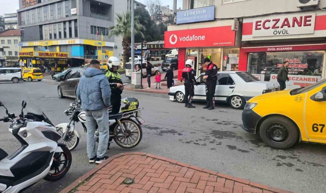 Zonguldak’ın Ereğli ilçesinde Trafik Ekipleri, abartı egzozlu araçlar ve yüksek