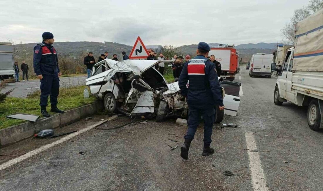 Zonguldak'ta otomobilin kamyona çarpması sonucu Volkan Ergin (33) olay yerinde