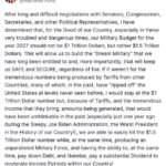 ABD Başkanı Trump, 2027 askeri bütçesinin 1.5 trilyon dolar olması gerektiğini duyurdu.