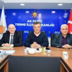 AK Parti Terme İlçe Yönetim Kurulu Toplantısı, Başkan Şenol Kul ve İlçe Başkanı İsa Baş’ın katılımıyla yapıldı.