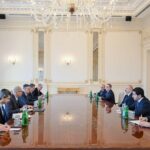 İsrail Dışişleri Bakanı Gideon Saar, Azerbaycan Cumhurbaşkanı İlham Aliyev ile görüştü.