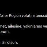 Adalet Bakanı Yılmaz Tunç, Yargıtay Hakimi Zafer Koç’un vefatı nedeniyle başsağlığı mesajı yayımladı.