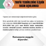Bartın’da motosiklet ve bisikletlerin trafiğe çıkması yasaklandı.