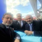 Cumhurbaşkanı Erdoğan’ın Aydın programında, İncirliova Belediye Başkanı Kaya, Bakan Yumaklı ile görüştü.