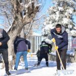Erzurum’da Kar Timleri, Ulaşım İçin Kış Mücadele Çalışmalarını Sürdürüyor