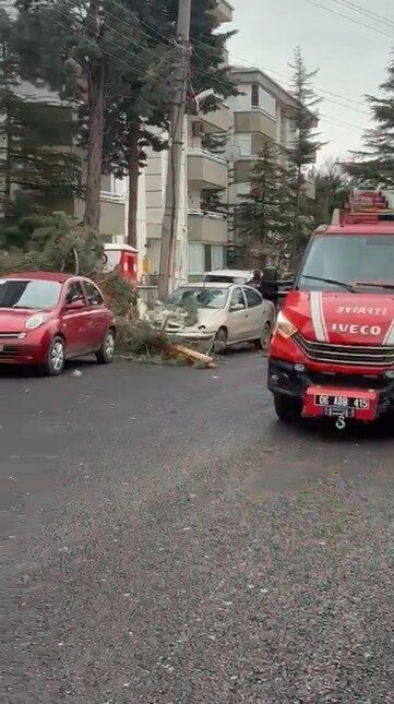 Beypazarı’nda Fırtına Nedeniyle Ağaç Park Halindeki Aracın Üzerine Devrildi Beypazarı’nda Fırtına Nedeniyle Ağaç Park Halindeki Aracın Üzerine Devrildi