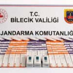 Bilecik’te jandarma tarafından düzenlenen operasyonda çok sayıda cep telefonu şarj kablosu ele geçirildi.