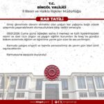 Bingöl’deki yoğun kar nedeniyle eğitime yarım gün ara verildi.