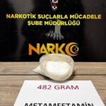 Bingöl’de polis operasyonunda 482 gram metamfetamin bulundu, 1 kişi tutuklandı.
