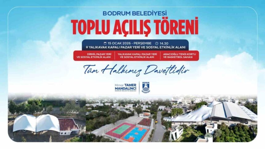 Bodrum Belediyesi, sosyal yapıyı güçlendirmek ve modern alanlar sunmak için üç projenin açılışını yapacak. Bodrum Belediyesi, sosyal yapıyı güçlendirmek ve modern alanlar sunmak için üç projenin açılışını yapacak.