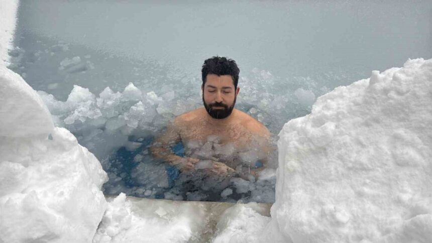 Bolu Dağı’nda eksi 10 derecede soğuk suya giren tatilci Eren Biri’nin deneyimi