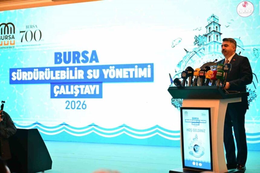 Bursa’da ‘Sürdürülebilir Su Yönetimi Çalıştayı’ düzenlendi; iklim değişikliği ve su güvenliği ele alındı. Bursa’da ‘Sürdürülebilir Su Yönetimi Çalıştayı’ düzenlendi; iklim değişikliği ve su güvenliği ele alındı.