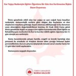 Bursa’da kar yağışı ve soğuk hava nedeniyle okullarda bir gün eğitim durduruldu.