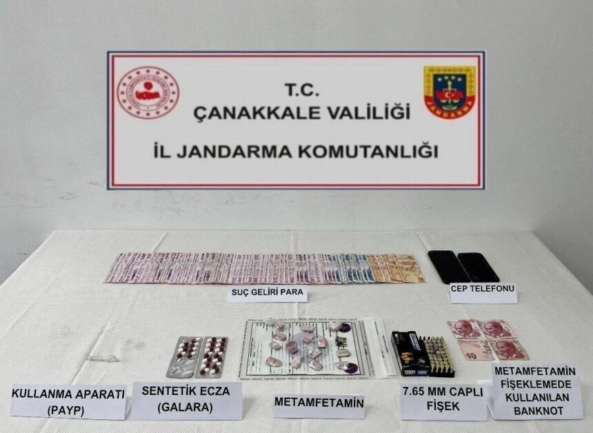 Çanakkale’de Jandarma’nın uyuşturucu operasyonlarında çok sayıda madde ele geçirildi, 1 kişi tutuklandı.