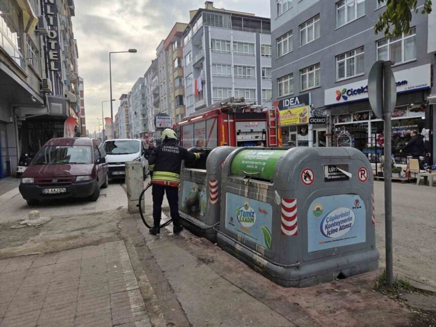 İlkadım’da Çöp Konteyneri Yangını İtfaiye Ekiplerince Söndürüldü İlkadım’da Çöp Konteyneri Yangını İtfaiye Ekiplerince Söndürüldü