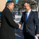 Çin Büyükelçisi Jiang Xuebin, Erzurum Valisi Mustafa Çiftçi’yi ziyaret etti.