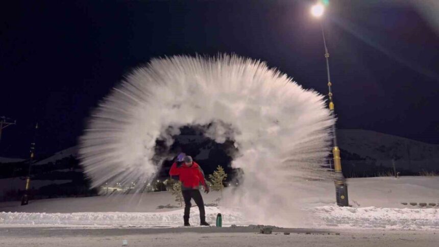 Erzurum’da soğuk havalarla birlikte sosyal medyada kaynar su akımı başladı.