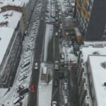 Esenyurt Karla Kaplandı, Havadan Görüntülendi