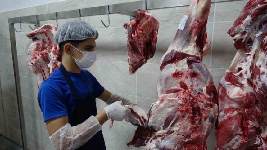 GAHİB Halıcılık ve Dış Ticaret Lisesi’nde günde 12 bin kişiye yemek hazırlanıyor.