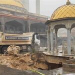 Gaziantep’teki cami avlusunda yoğun yağış sonrası çökme gerçekleşti, kimse yaralanmadı.