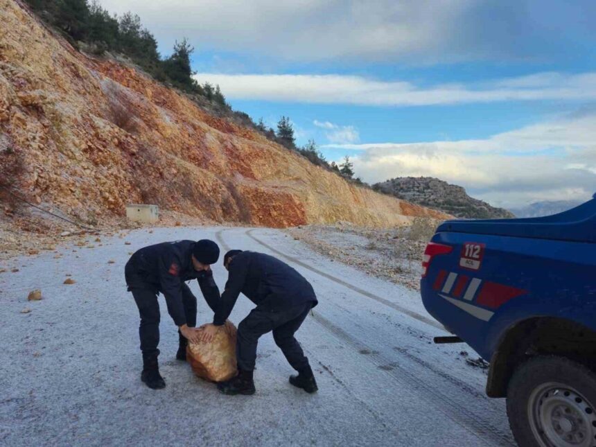 Harmankaya Tabiat Kanyonu’ndaki kaya parçaları jandarma ekipleri tarafından kaldırıldı. Harmankaya Tabiat Kanyonu’ndaki kaya parçaları jandarma ekipleri tarafından kaldırıldı.