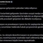 İletişim Başkanı Duran: “Suriye’deki provokatif paylaşımlar yanıt bulacak”