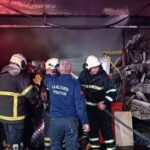 Şanlıurfa’daki iş ilanında yangına itfaiye müdahale etti.
